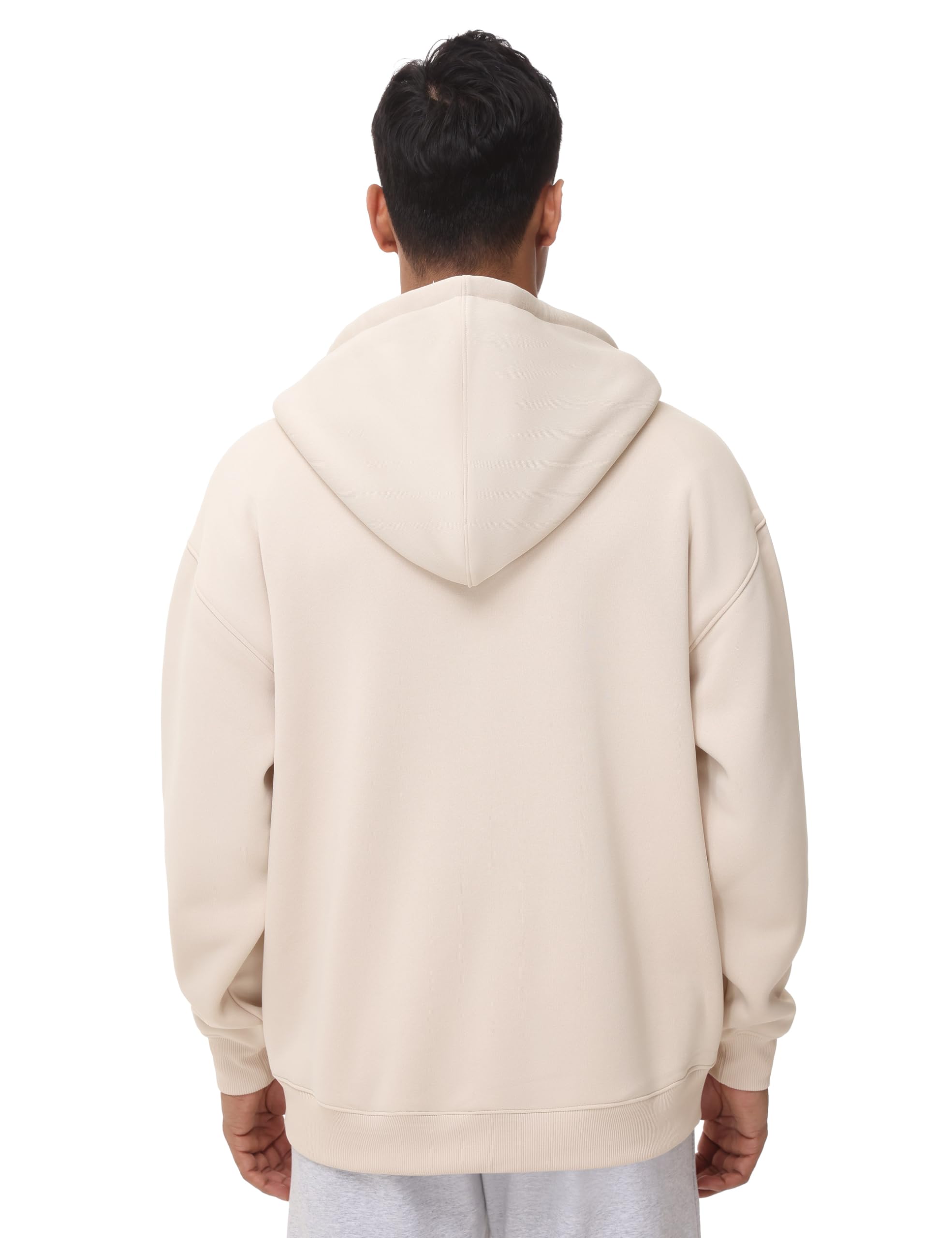 THE GYM PEOPLE Men's Full Zip Fleece Hoodie Jacket - Loose Fit Soft Sweatshirt with Pockets & Drawstring - Comfortable Workout Hoodie for Gym, Running, and Casual Wear