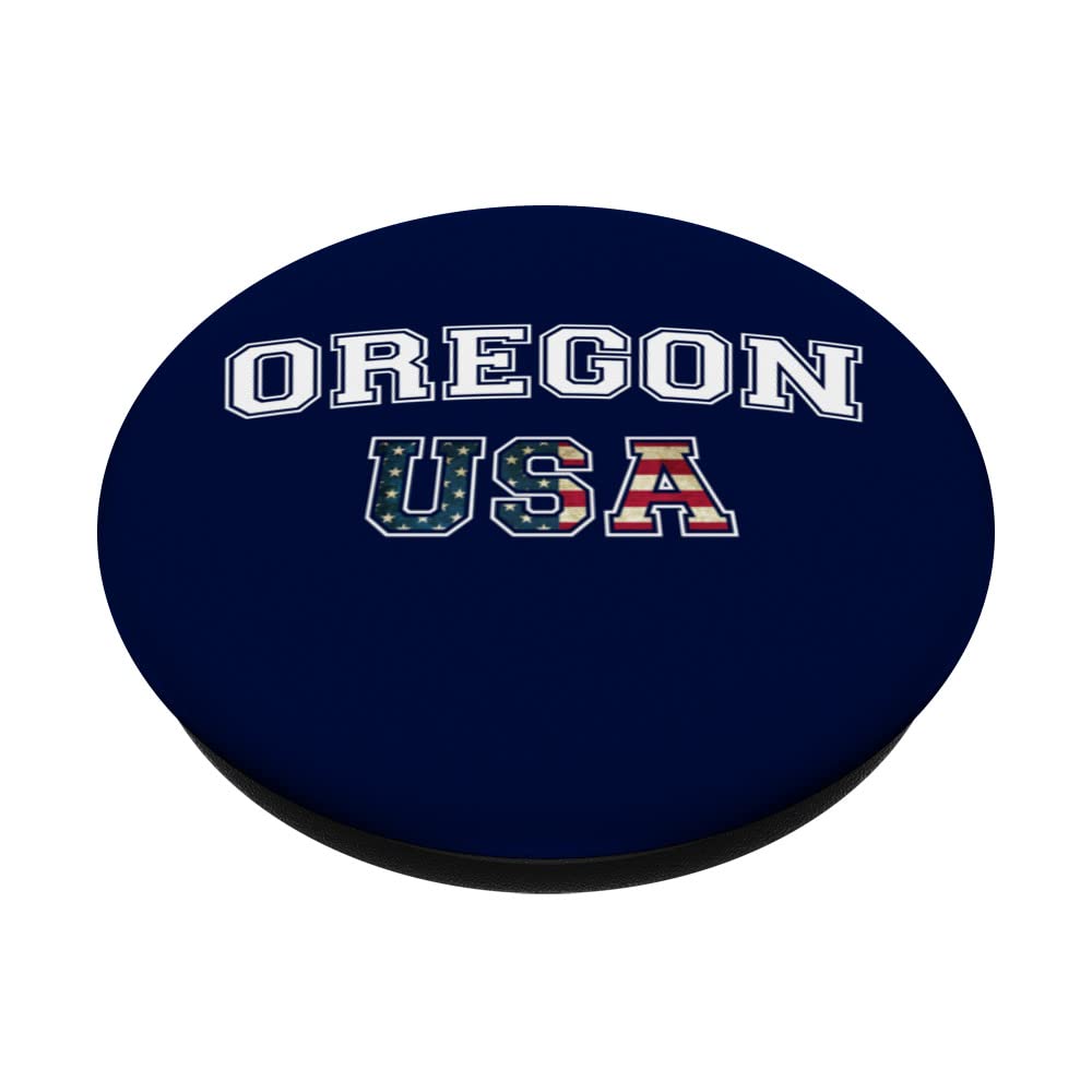 Oregon State & USA Flag Patriotic PopSockets Swappable PopGrip - American Pride Phone Grip for iPhone & Samsung - Perfect for 4th of July, Game Day & Everyday Use