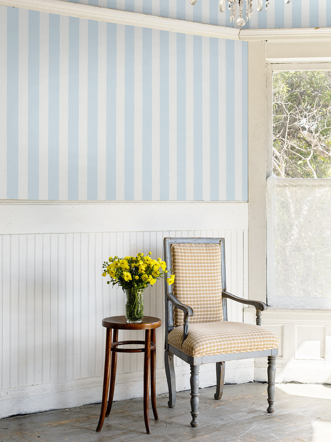 Sarah Jessica Parker Grosgrain Stripe Wallpaper - Premium Self-Adhesive Peel & Stick Wallpaper for Bedroom, Living Room, Nursery Decor | Easy to Install & Remove