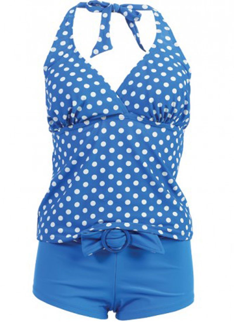 Marina West Women's 2-Piece Halter Tankini Swimsuit Set with Shorts | UPF 50+ Sun Protection | Perfect for Beach, Pool & Summer Vacations