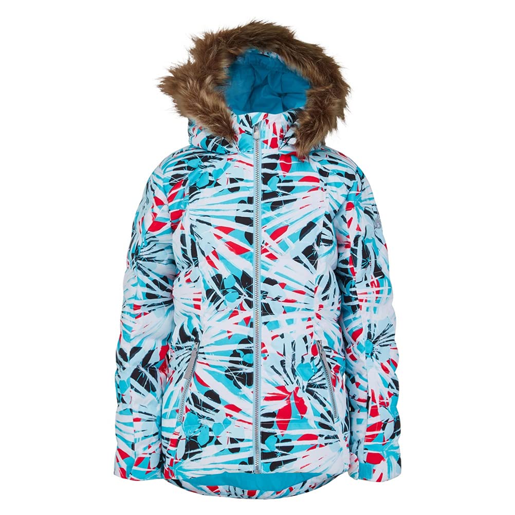 Spyder Girl's Atlas Synthetic Down Jacket for Big Kids - Waterproof Winter Coat, Size 10, Island Blue - Perfect for Skiing, Snowboarding & Cold Weather Outdoor Activities