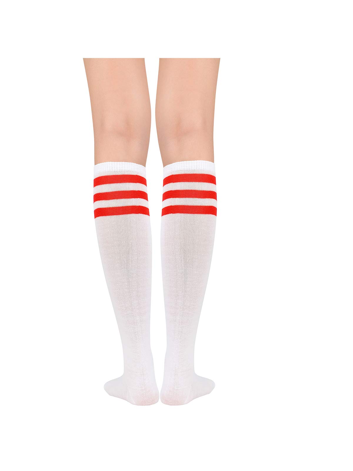 Century Star Women's Knee High Athletic Socks - Breathable Thin Striped Tube Socks for Running, Hiking & Outdoor Sports - Perfect for Gym, Yoga & Everyday Wear