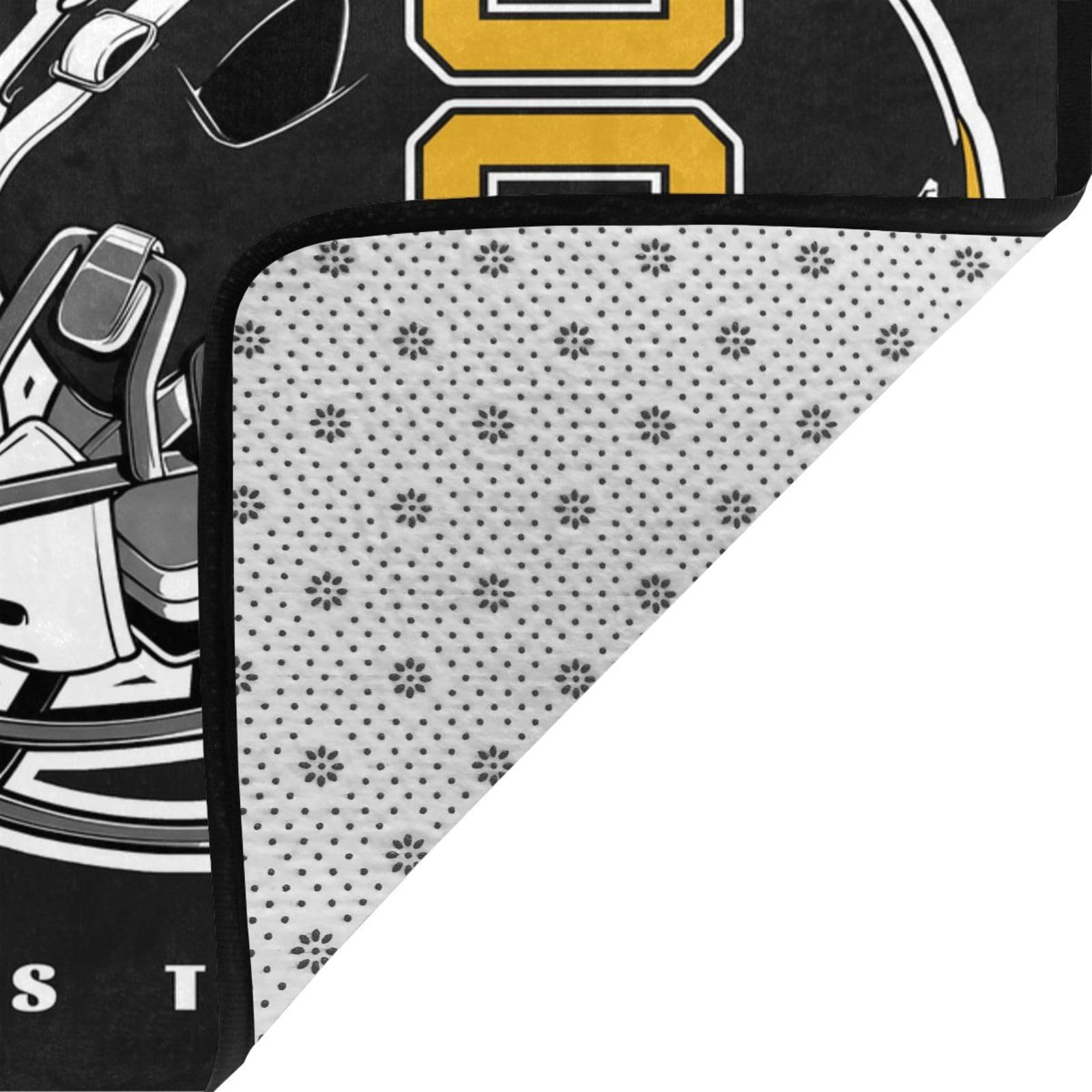 Custom Pittsburgh Football Rug - Personalized Name & Number Area Rugs for Bedroom - Unique Sports Fan Gift for Men & Women - Perfect for Game Room Decor, Man Cave, or Fan-Themed Bedroom