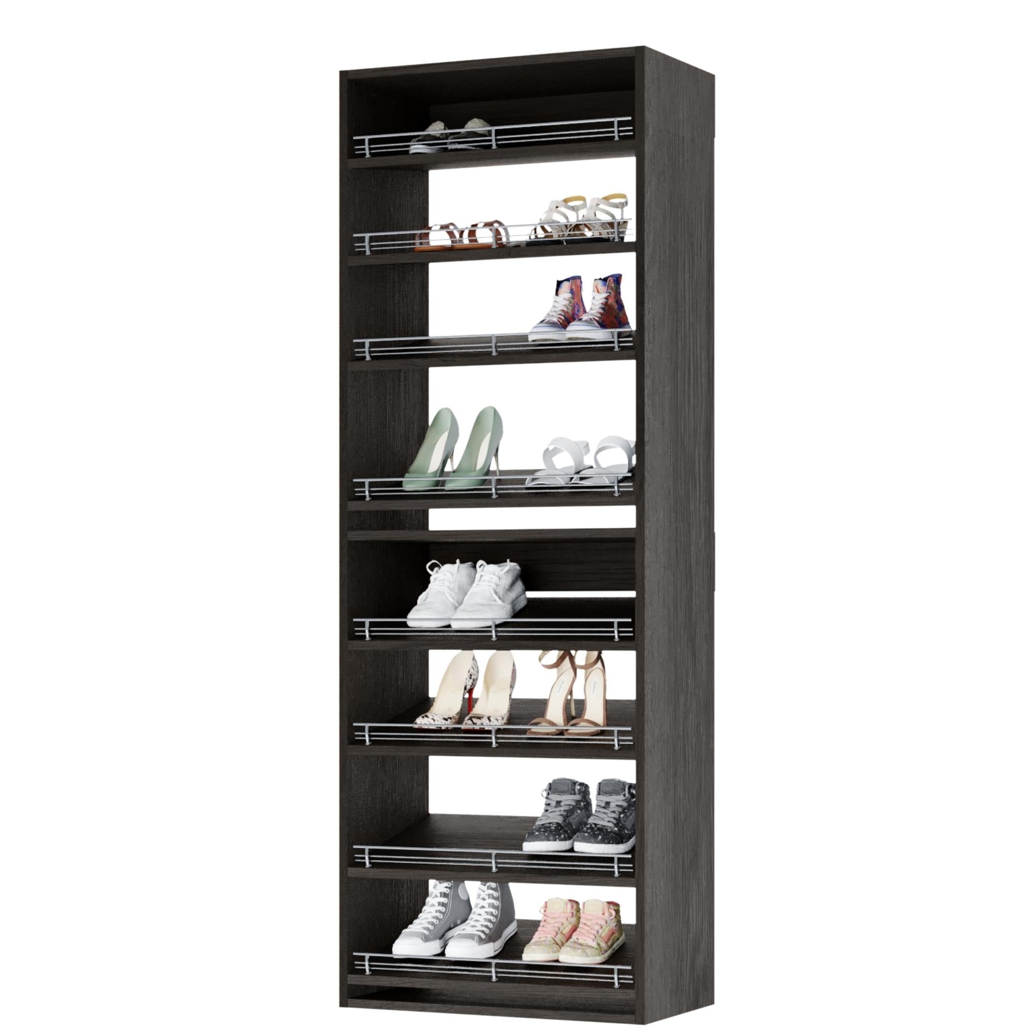 Vista Tall Shoe Shelf Tower - 5-Tier Shoe Organizer for Closet, Entryway & Bedroom - Space Saving Shoe Storage Rack for Sneakers, Boots & Heels - Sturdy Shoe Rack for Home Organization