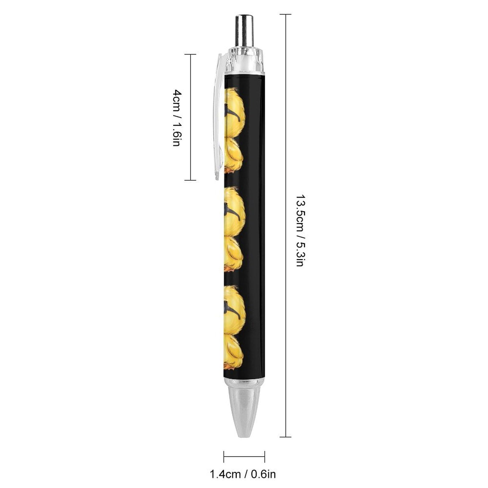 Little Duck with Glasses Ballpoint Pens - Retractable 0.5mm Fine Point Gel Pen with Black Ink for Office, School & Note Taking | Cute Stationery Gift for Students & Professionals
