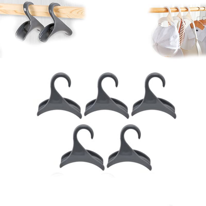 KINTAN 5-Pack Black Arc Bag Hooks - Heavy Duty Purse & Tote Bag Hangers for Closet, Door, Wall - Perfect for Handbag, Haversack, Belt Storage & Organization (Black) - Ideal for Bedroom, Closet, Entryway & Office Use