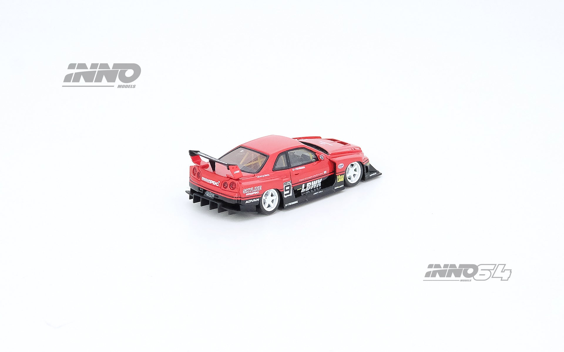 INNO64 1:64 Scale Nissan Skyline ER34 Super Silhouette LBWK Model Car - Fenderist Japan 2020 Limited Edition - Perfect for Diecast Collectors & Car Enthusiasts Display