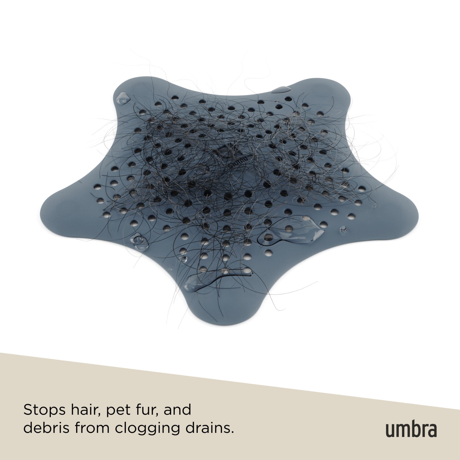 Starfish Hair Catcher for Shower Drain - Prevent Clogging with 5-Prong Design - Bathroom Sink & Tub Drain Cover - Ideal for Long Hair, Pet Hair, and Soap Scum (2 Pack)