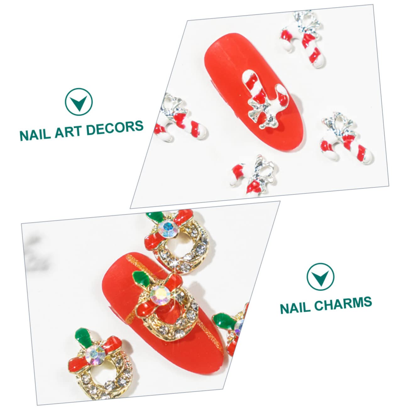Beavorty Christmas Nail Decorations Set - 15pcs Alloy Nail Art Charms for DIY Manicure | Holiday Nail Accessories for Women | Perfect for Xmas Parties, Gift Giving & Home Nail Salon