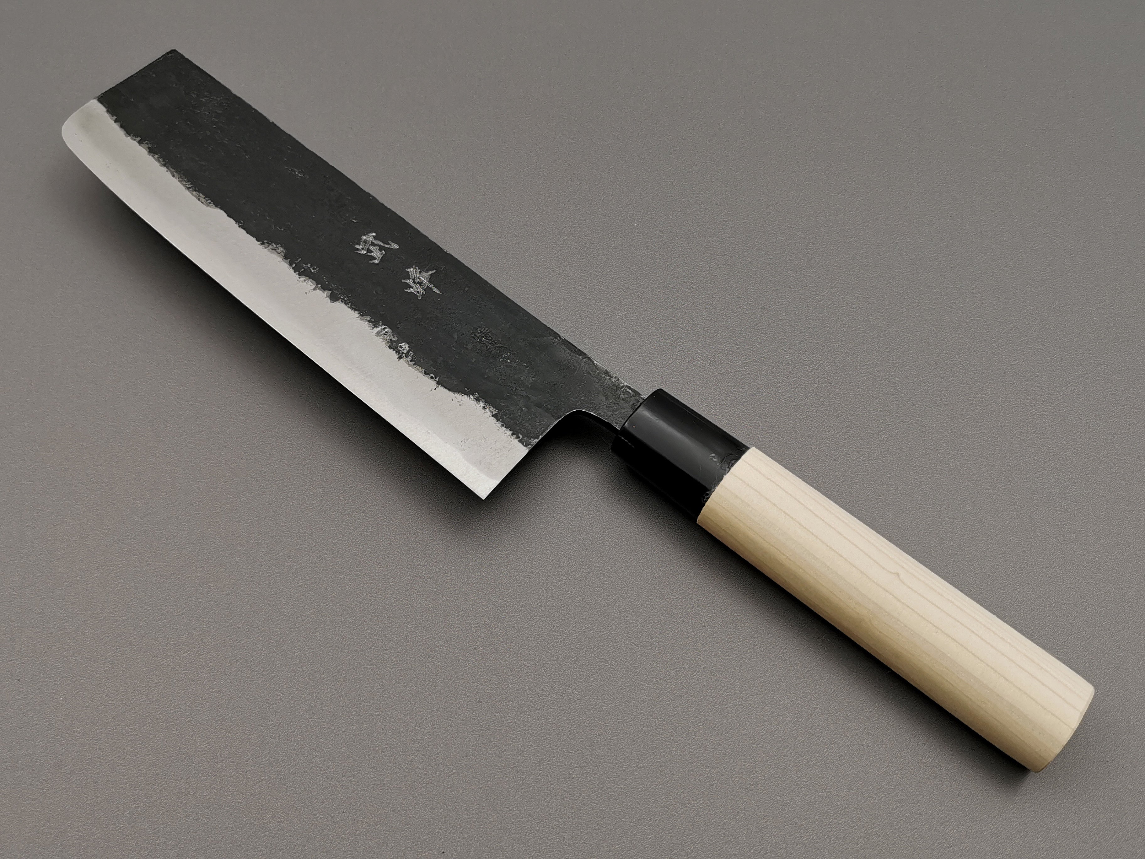 Premium Japanese Takeo Murata Buho Nakiri Knife - High Carbon Steel Vegetable & Herb Chopping Knife for Professional Chefs & Home Cooking - Perfect for Slicing, Dicing & Mincing Vegetables, Herbs & Fruits