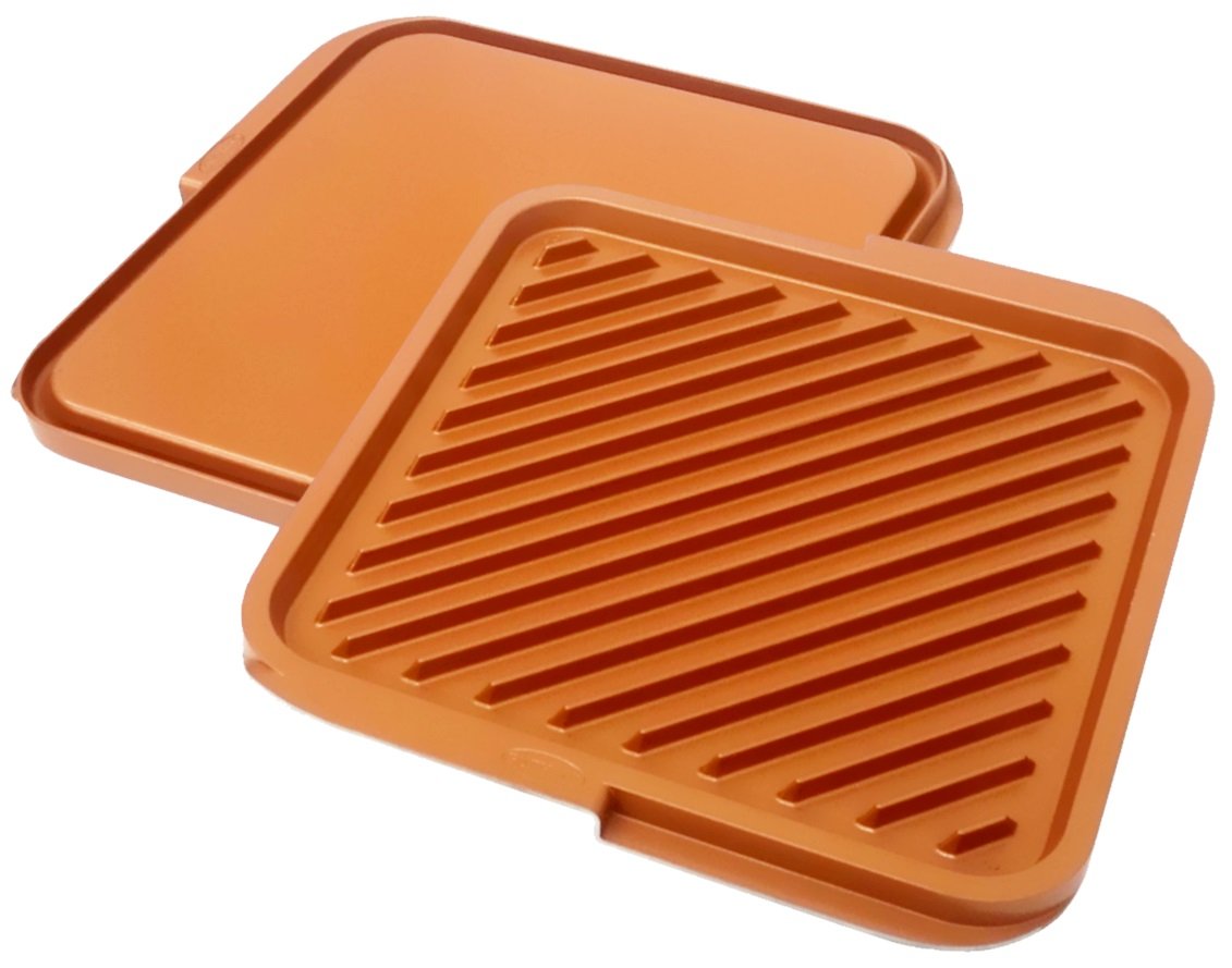 GOTHAM STEEL Nonstick Reversible Grill Griddle Pan - Ti-Cerama Coated Double Sided BBQ Griddle for Indoor & Outdoor Cooking - Perfect for Burgers, Steaks, Pancakes & More - As Seen on TV