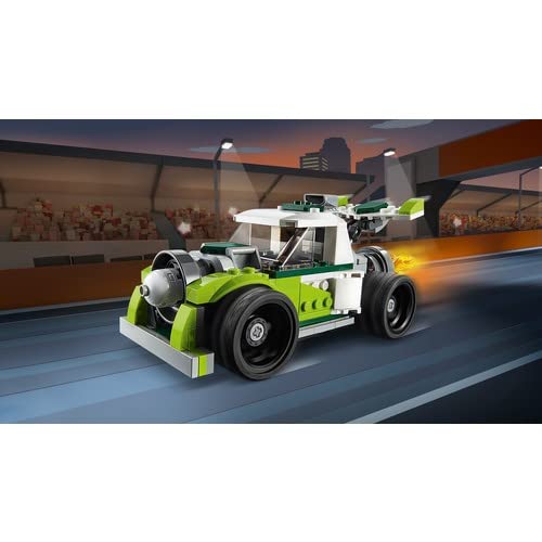LEGO Creator 3-in-1 Rocket Truck, Off-Road Vehicle & Quad Bike Building Kit (104 Pieces) - Vehicle Collection Series for Kids & Adults - Creative Play, STEM Learning & Gift Ideas