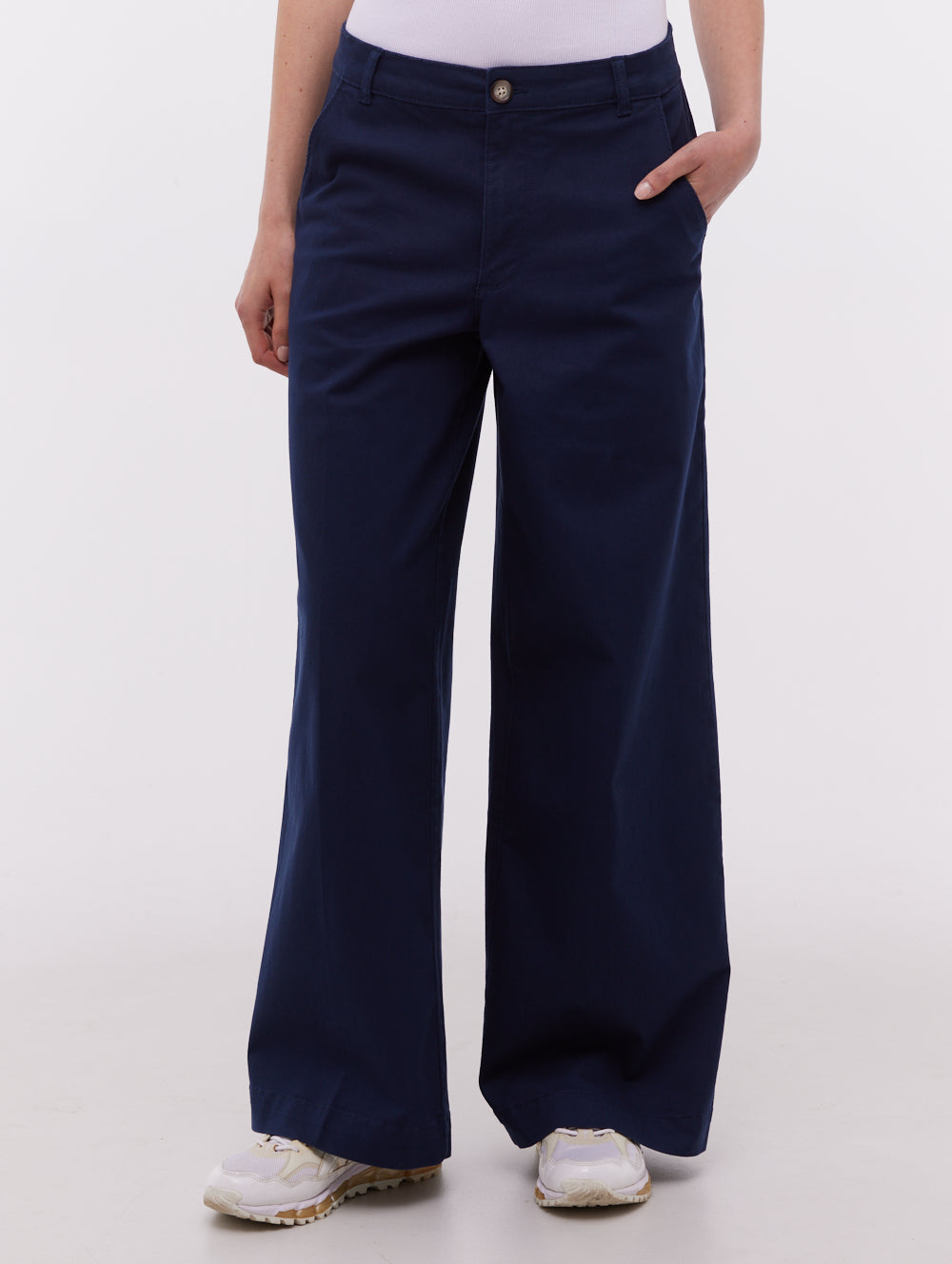 Heera Women's High Waisted Wide Leg Pants - Comfortable Linen Blend Trousers for Casual Wear, Office & Travel