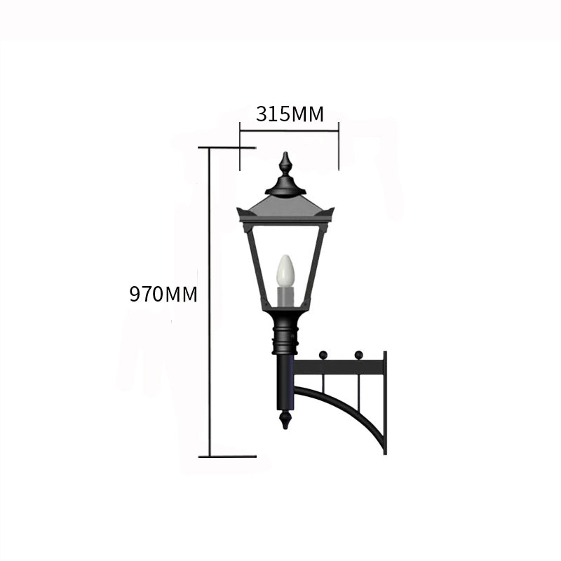 Beaconsfield 1Lt Outdoor Wall Lamp - Durable Cast Iron Exterior Light Fixture for Porch, Garden & Patio Lighting