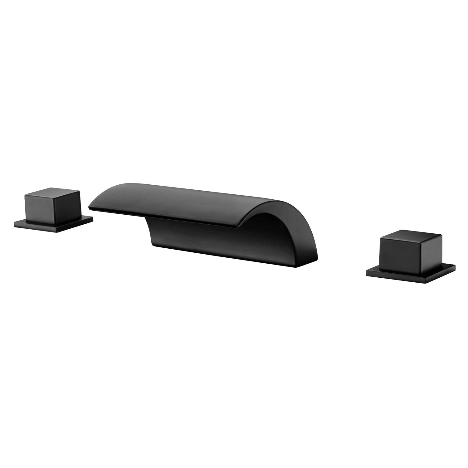 Premium Black Shower System S3218DI with Waterfall Roman Tub Faucet S2091DW - Modern Bathroom Fixtures for Luxurious Spa Experience at Home