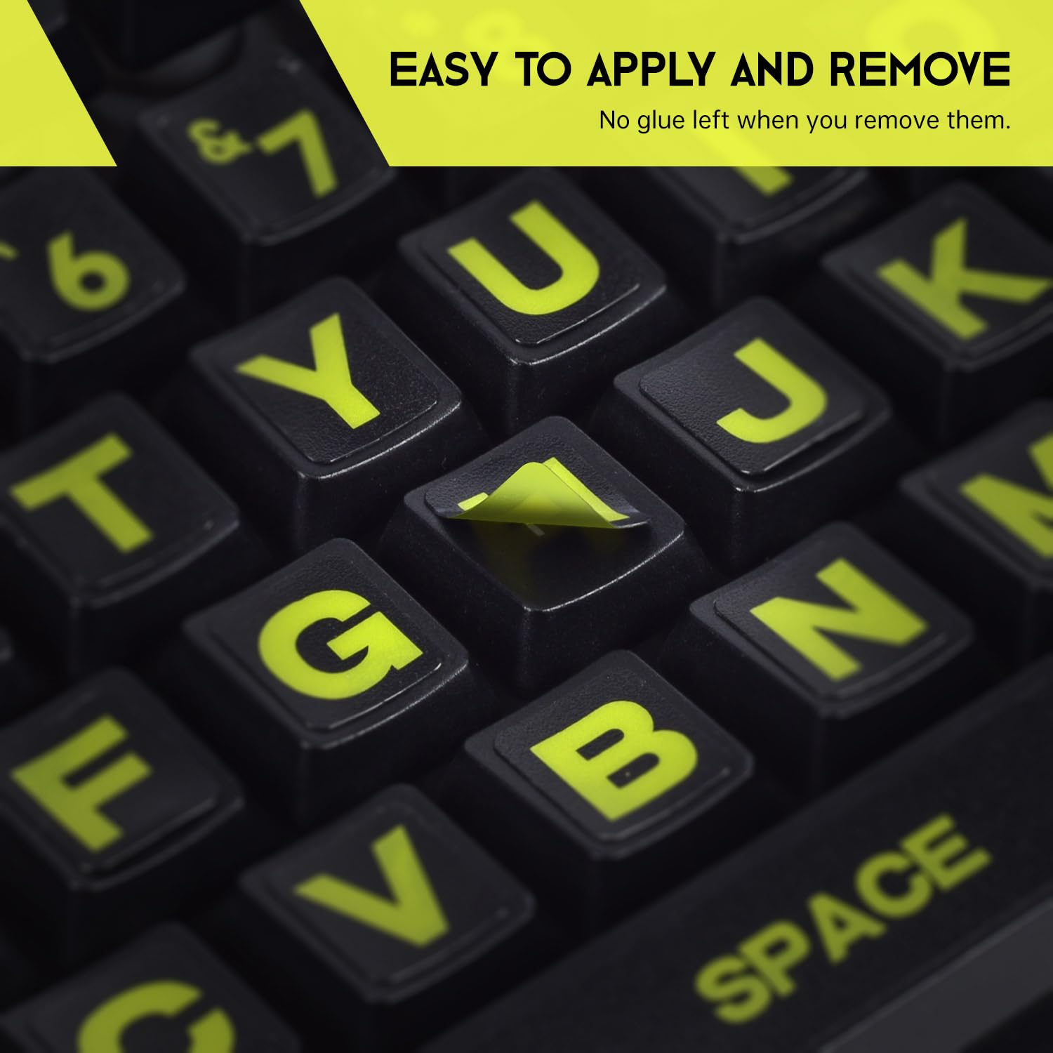 Universal Full-Size English Keyboard Stickers for PC, Laptop & Desktop - QWERTY Alphabet Replacement (1PC) | Perfect for Typing, Coding & Multilingual Use