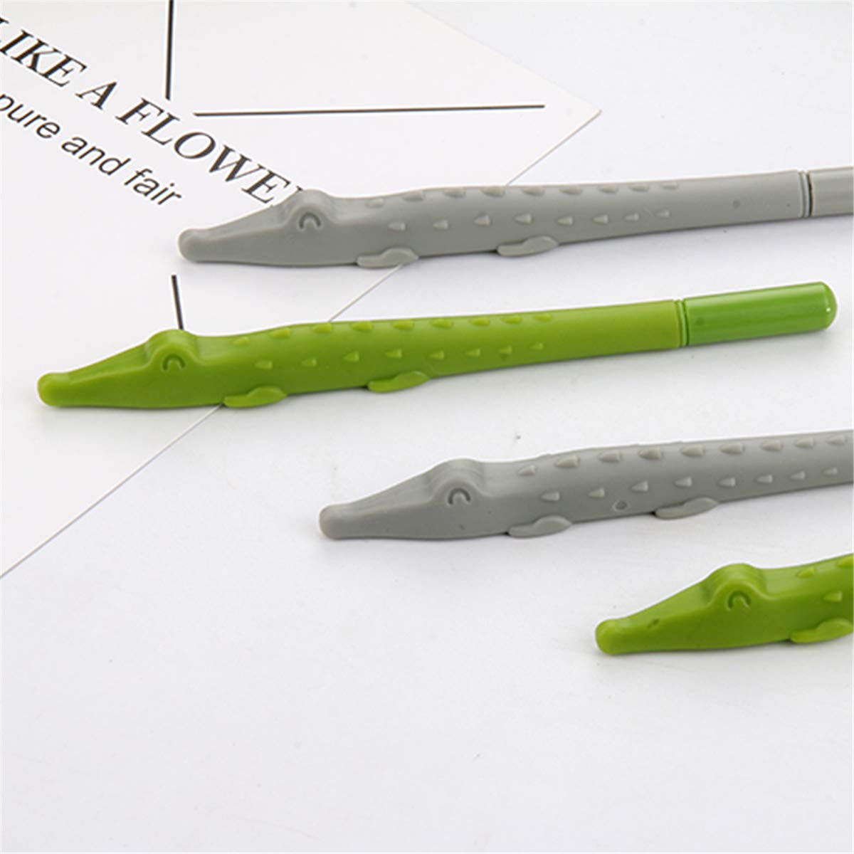 Original Creative Animal Crocodile-Shaped Fashion Gel Pens - Cute Cartoon Ballpoint Pens for School, Office & Art Supplies (6-Pack) - Perfect for Note Taking, Journaling & Gift Giving