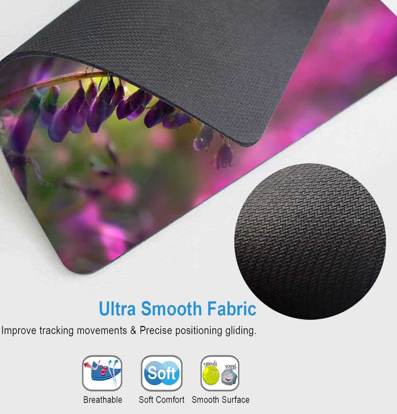Custom Square Gaming Mouse Pad - Non-Slip Rubber Base for PC, Laptop & Office Use - Colorful Butterfly Design Computer Desk Mat for Gamers & Professionals