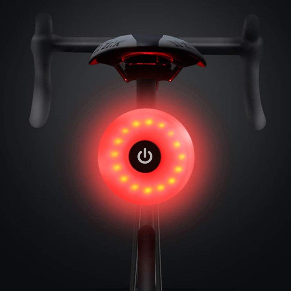 WASAGA USB Rechargeable Bike Tail Light - High Intensity Red LED Bicycle Rear Light, Waterproof Cycling Safety Light with Strobe Mode for Night Riding, Commuting & Outdoor Sports