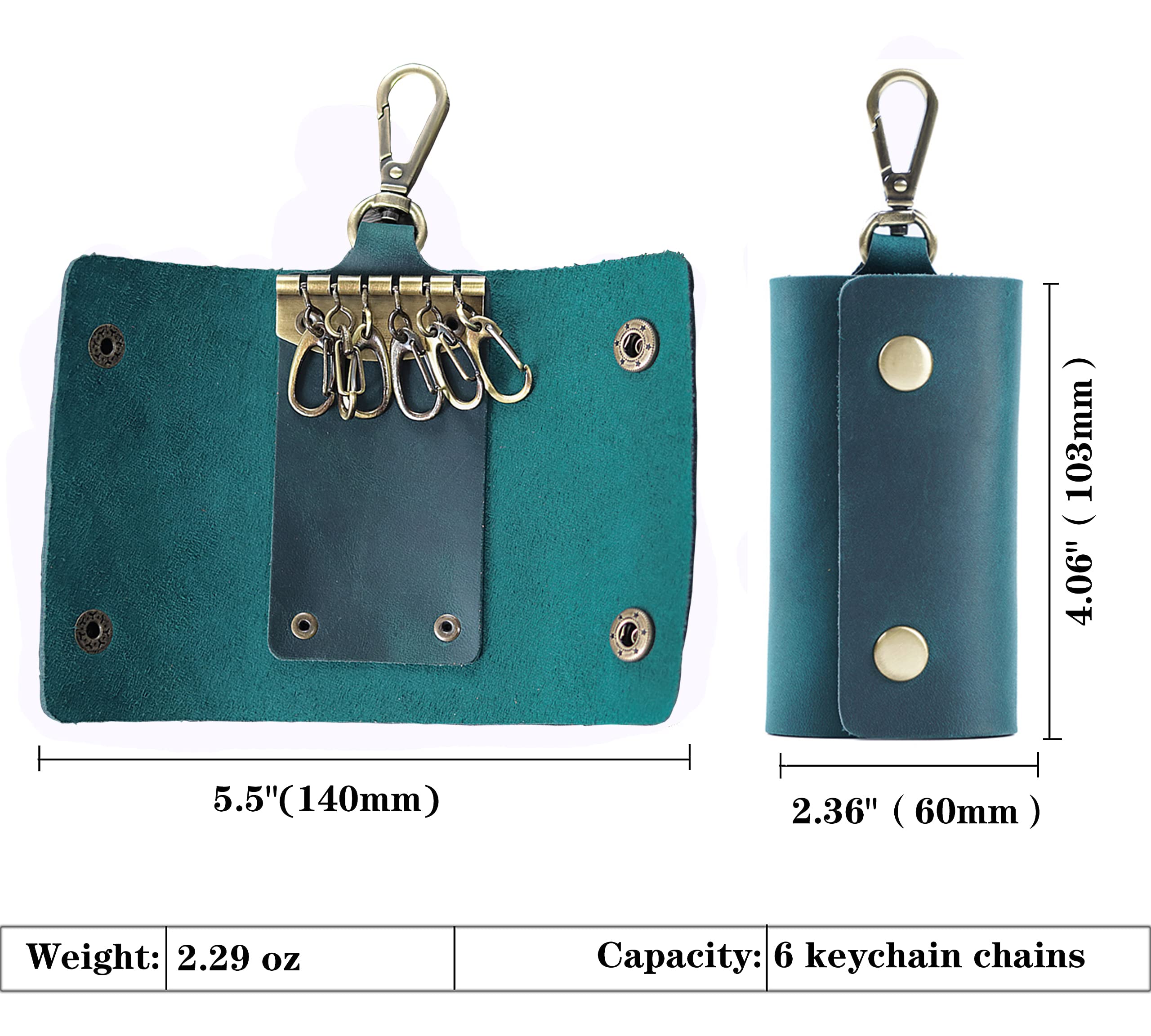 Genuine Leather Key Holder for Men - Waist Hanging Key Organizer with RFID Protection - Perfect Gift for Dad, Husband & Boyfriend - Ideal for Work, Travel & Outdoor Activities