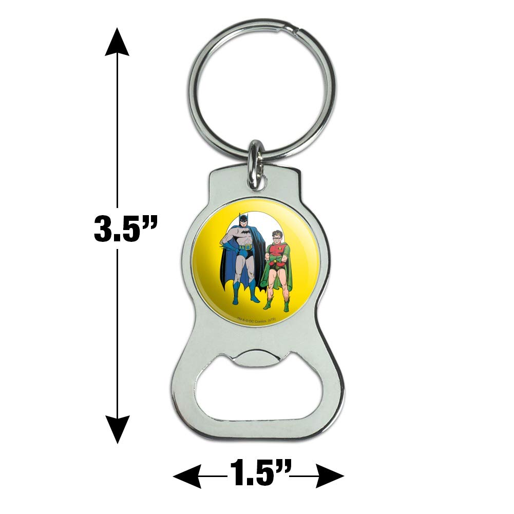 Batman and Robin Keychain with Bottle Opener - Superhero Bottle Opener Keyring for Batman Fans - Perfect for Parties, Gifts & Collectibles