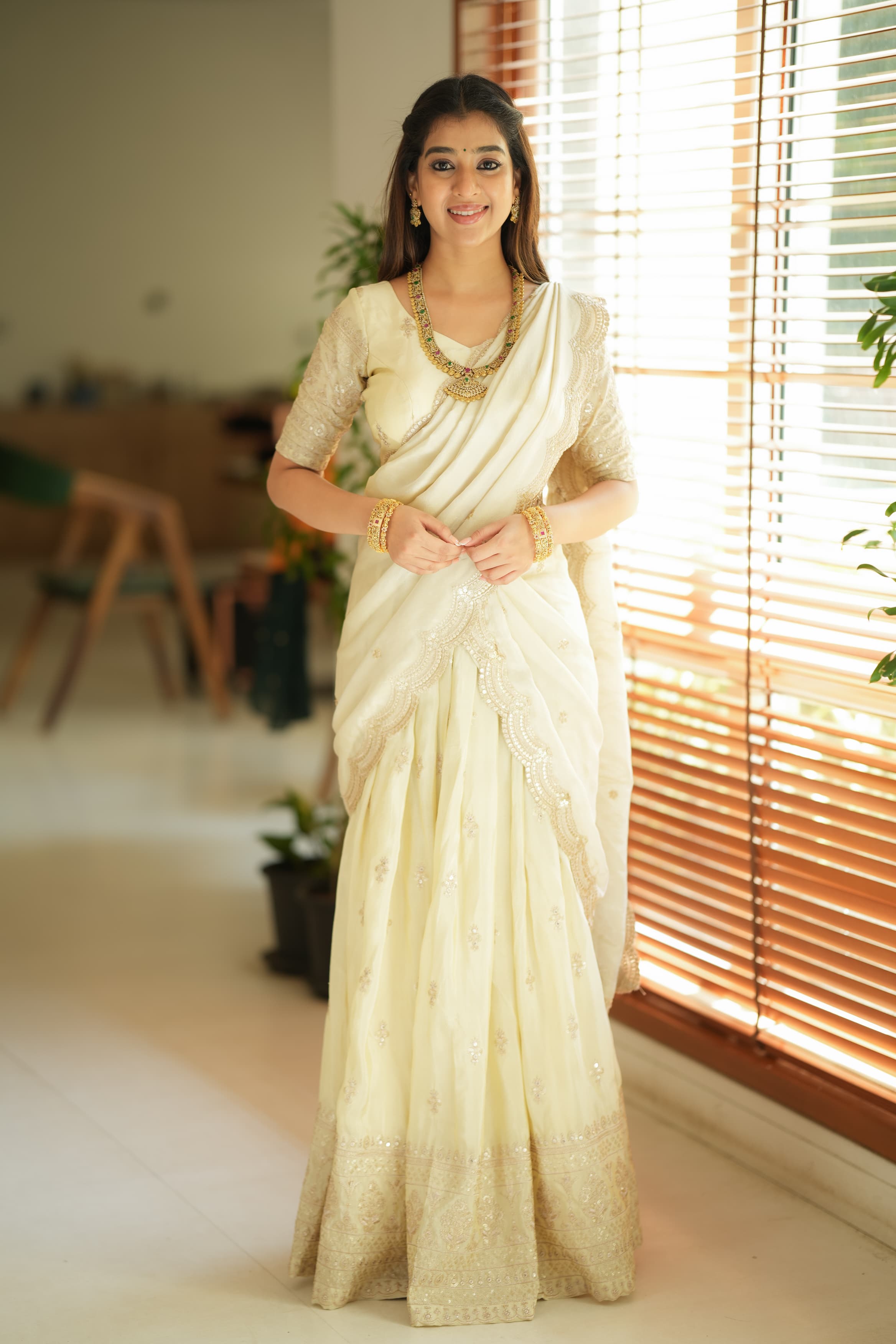 DD753 Mallika Pure Tissue Half Saree - Elegant Indian Traditional Wear for Weddings & Festivals | Lightweight & Comfortable for Daily Use
