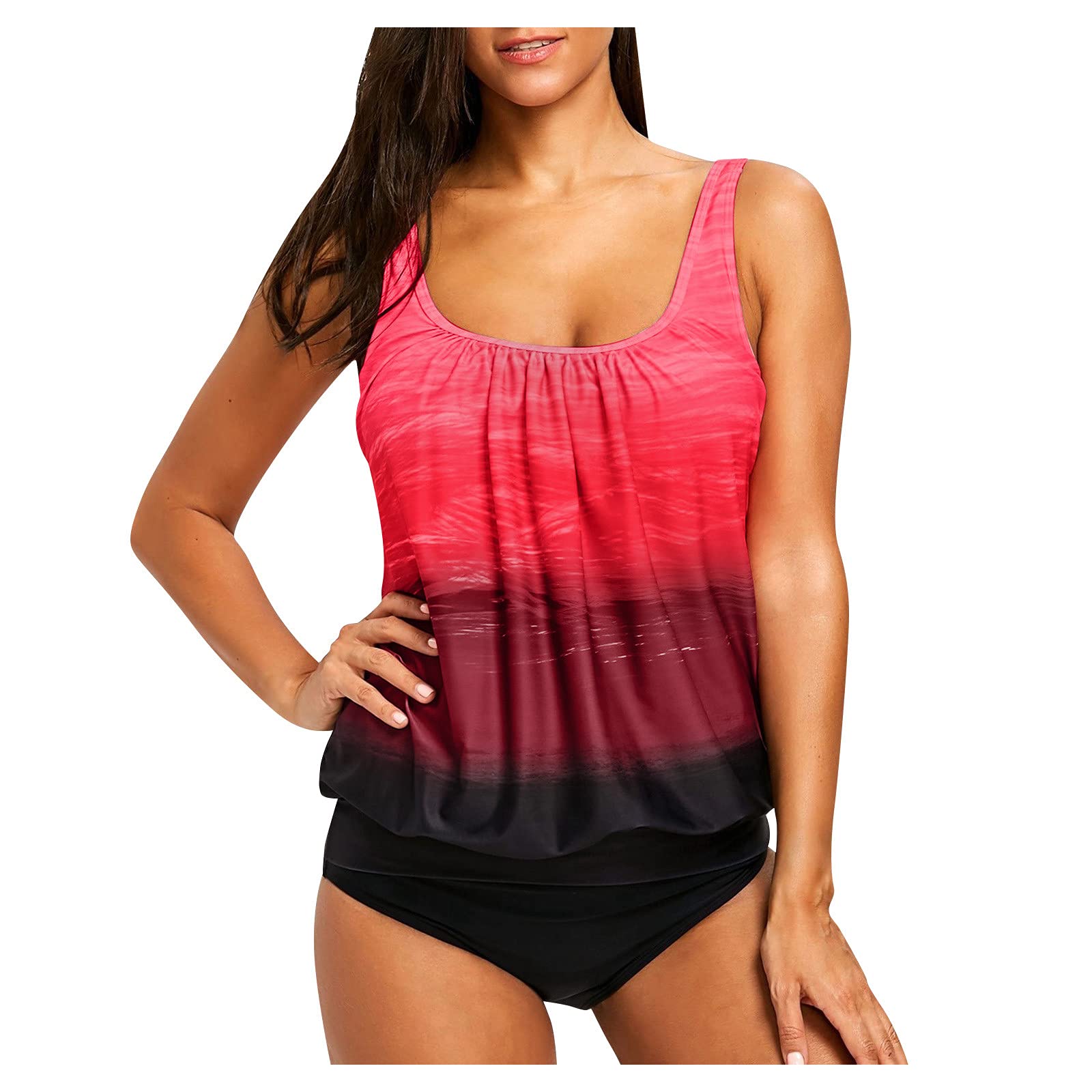 Women's Tummy Control Tankini Swimsuit with Shorts - High Waist Slimming Bathing Suit for Beach & Pool | Perfect for Swimming, Vacation & Summer Activities