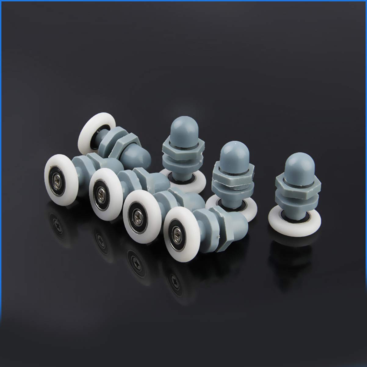 Cabilock 10-Piece Shower Door Rollers & Wheels Set - Smooth Sliding Door Pulleys for Bathroom & Shower Doors - Durable Replacement Runners for Easy Installation & Maintenance