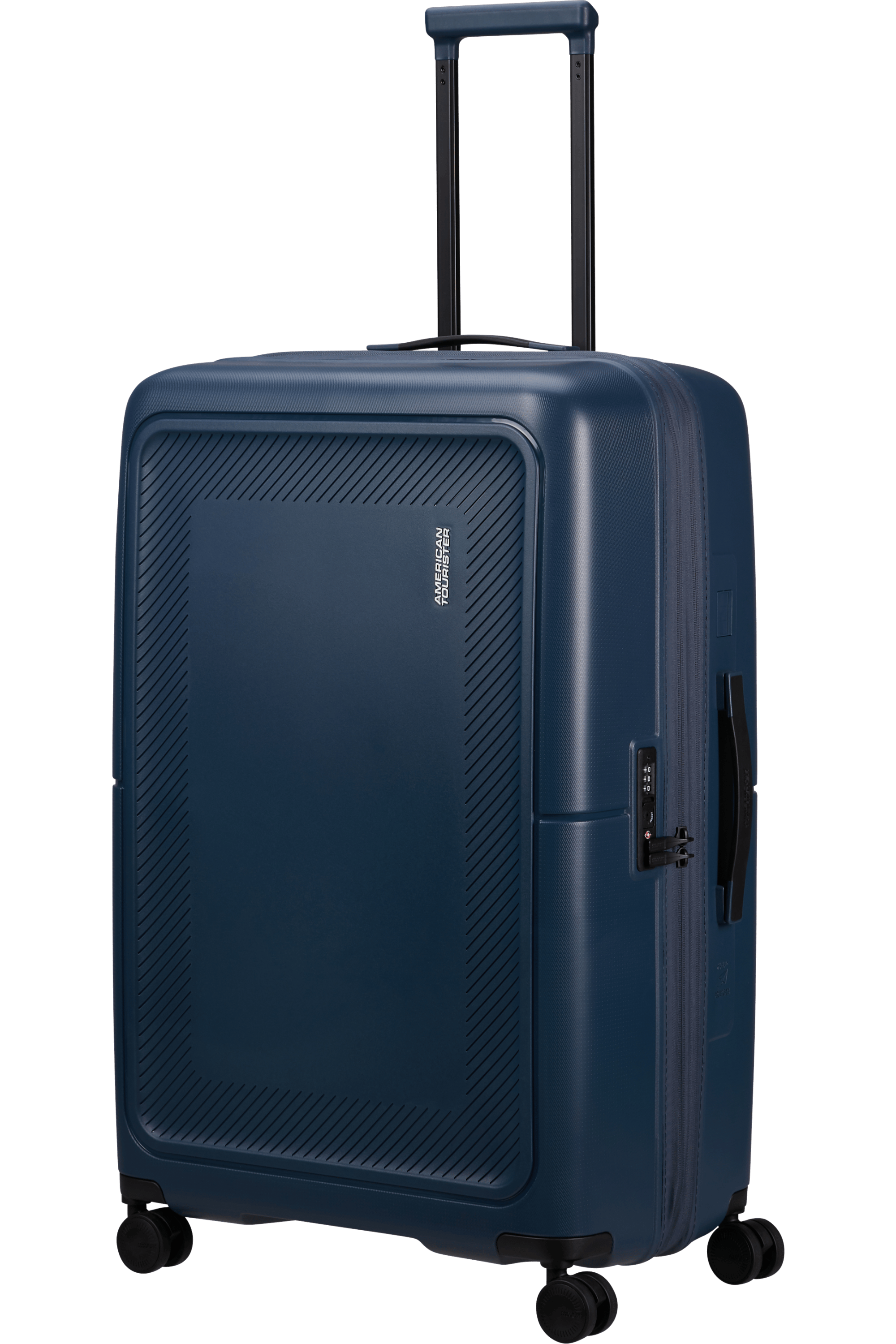 American Tourister 77cm Dashpop Large Spinner Suitcase - Midnight Blue | Lightweight Durable Luggage for Travel, Business Trips & Vacations