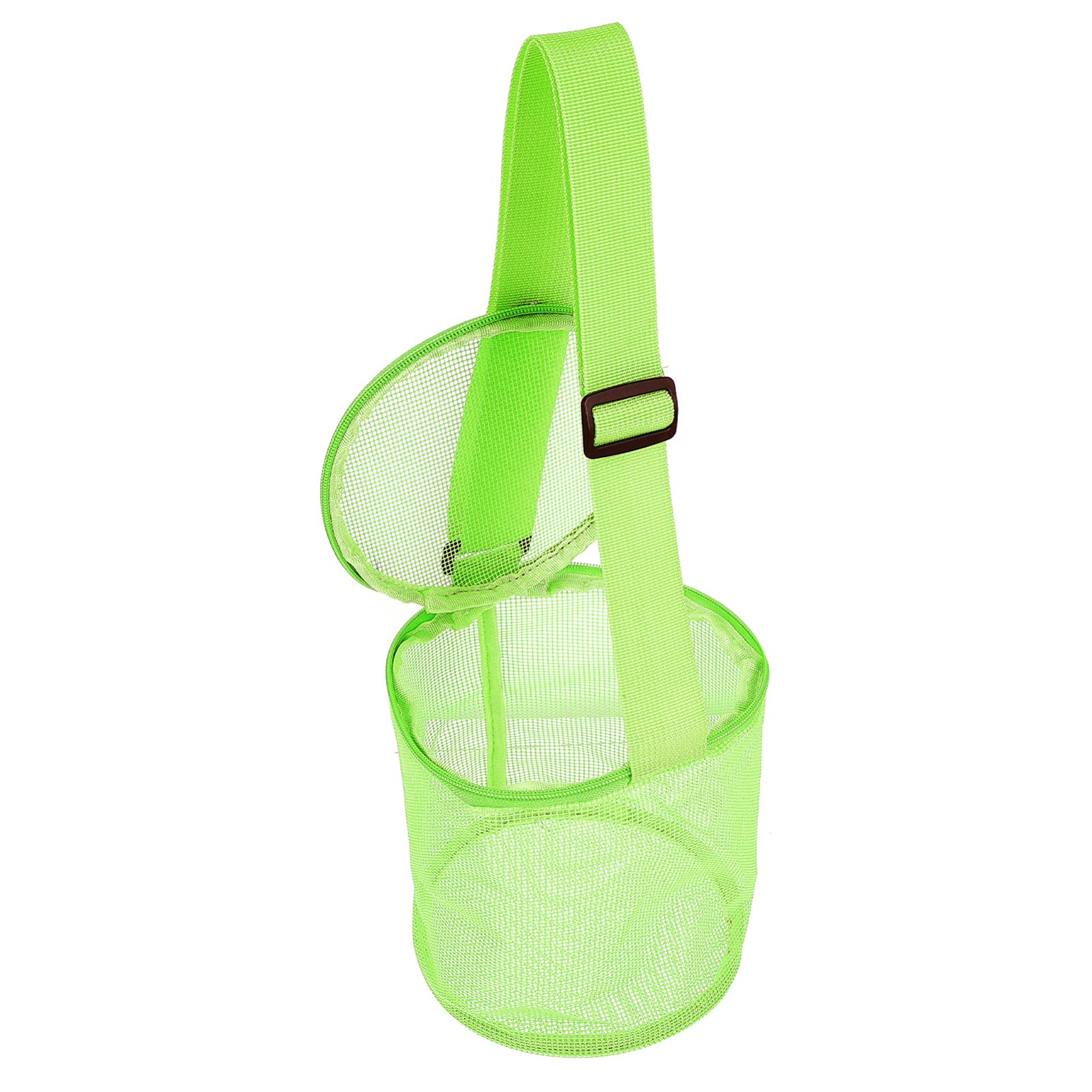 Large Mesh Beach Toy Bag with Zipper - Durable Cylindrical Tote for Boys & Girls - Perfect for Summer Beach Trips, Pool Parties & Outdoor Adventures