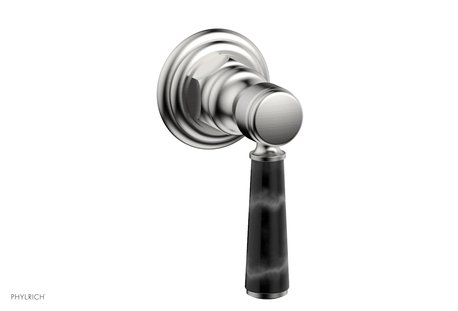 HEX TRADITIONAL HENRI Black Marble Lever Handle Volume Control Diverter Valve - Perfect for Bathroom & Kitchen Faucet Installation (Model 500 37)