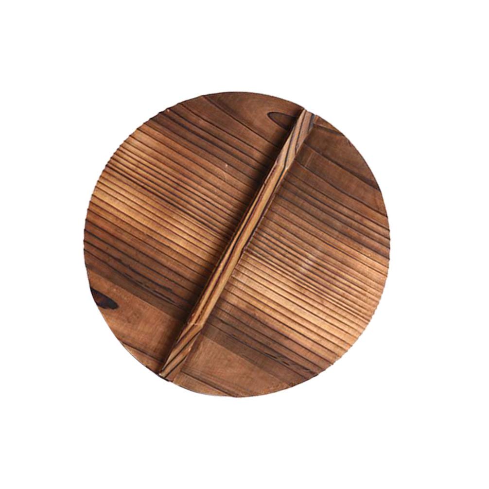 Cabilock Bamboo Oil Splash Guard - Premium Iron Pot Lid Cover for Cooking - Perfect for Frying, Sautéing & Preventing Oil Splatters in Kitchen