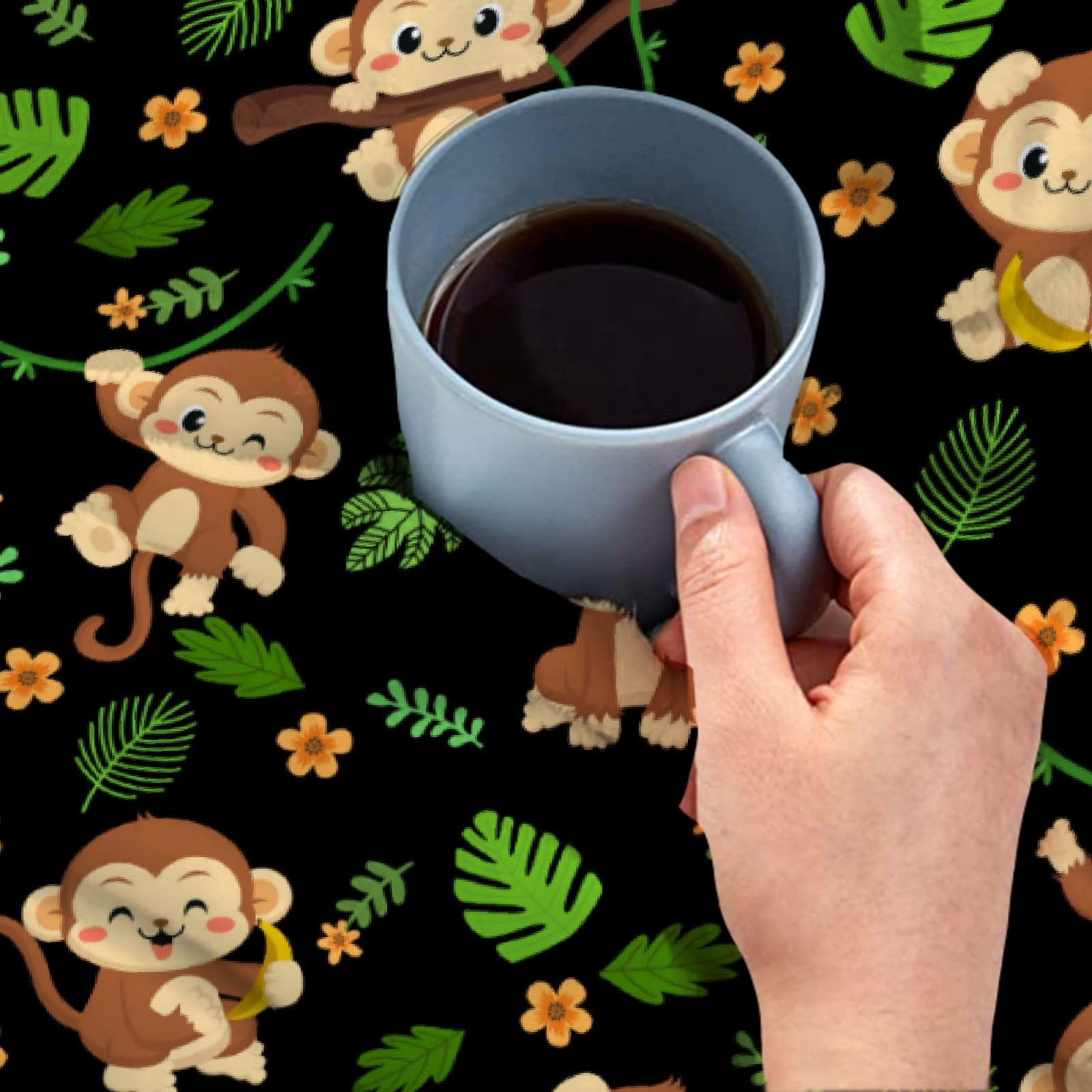 Soft Plush Monkey Print Blanket - XL 120x90 Inch Lightweight Animal Throw for Bed, Sofa & Couch - Cozy Home Decor Gift for Men & Women - Perfect for Family Movie Nights, Camping & Winter Snuggles