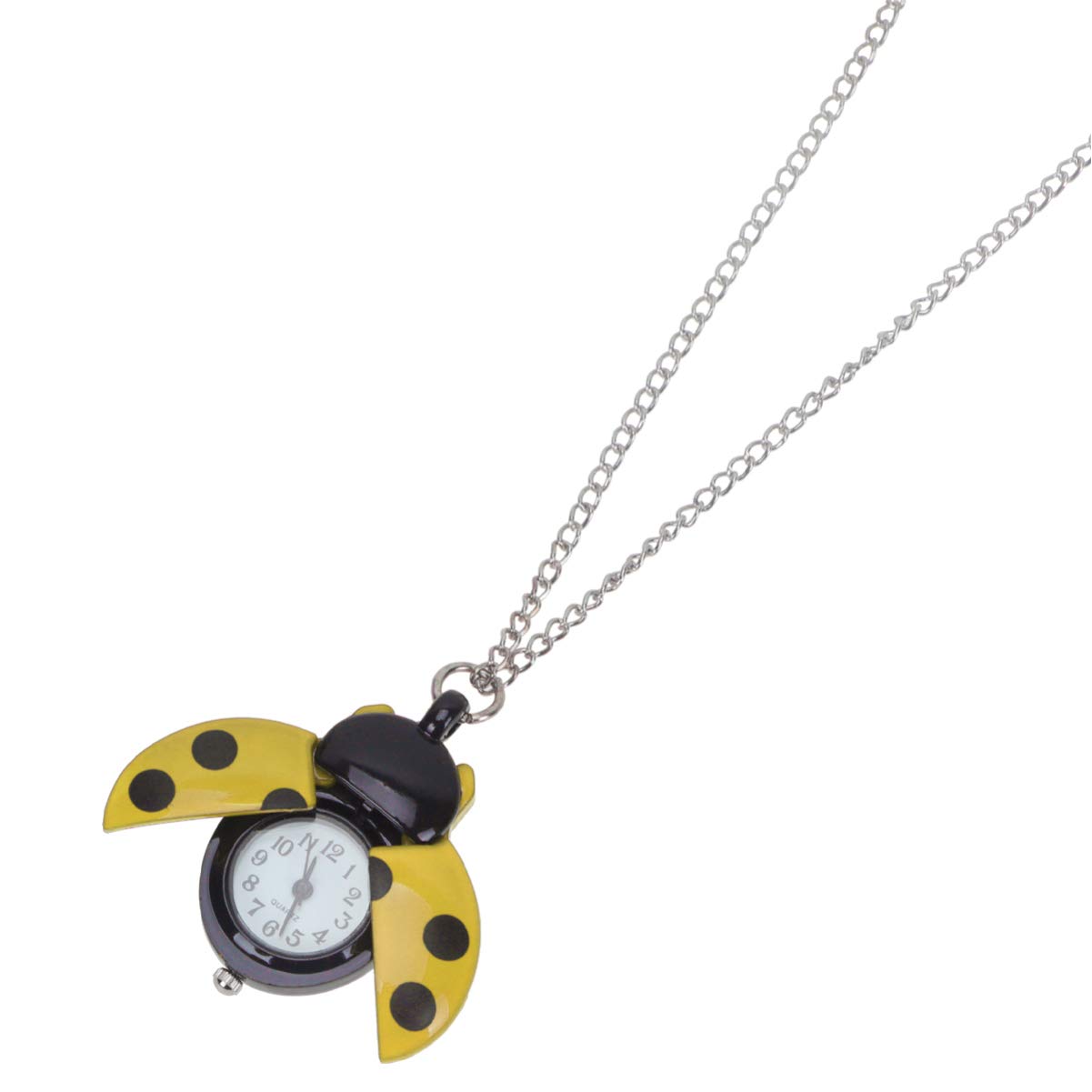 Vintage Ladybug Pocket Watch - Retro Quartz Watch for Kids & Students - Perfect for Gifts & Collectibles