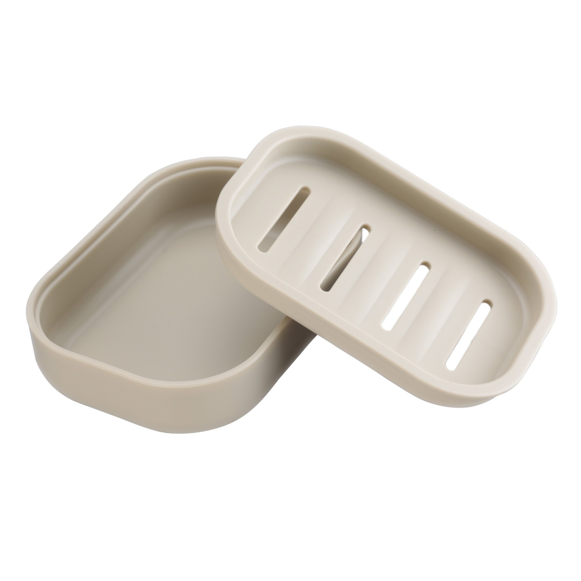 Plastic Soap Dish Holder with Drain Holes - Keeps Soap Dry & Hygienic, Easy to Clean Bathroom Organizer for Shower, Sink, and Countertop