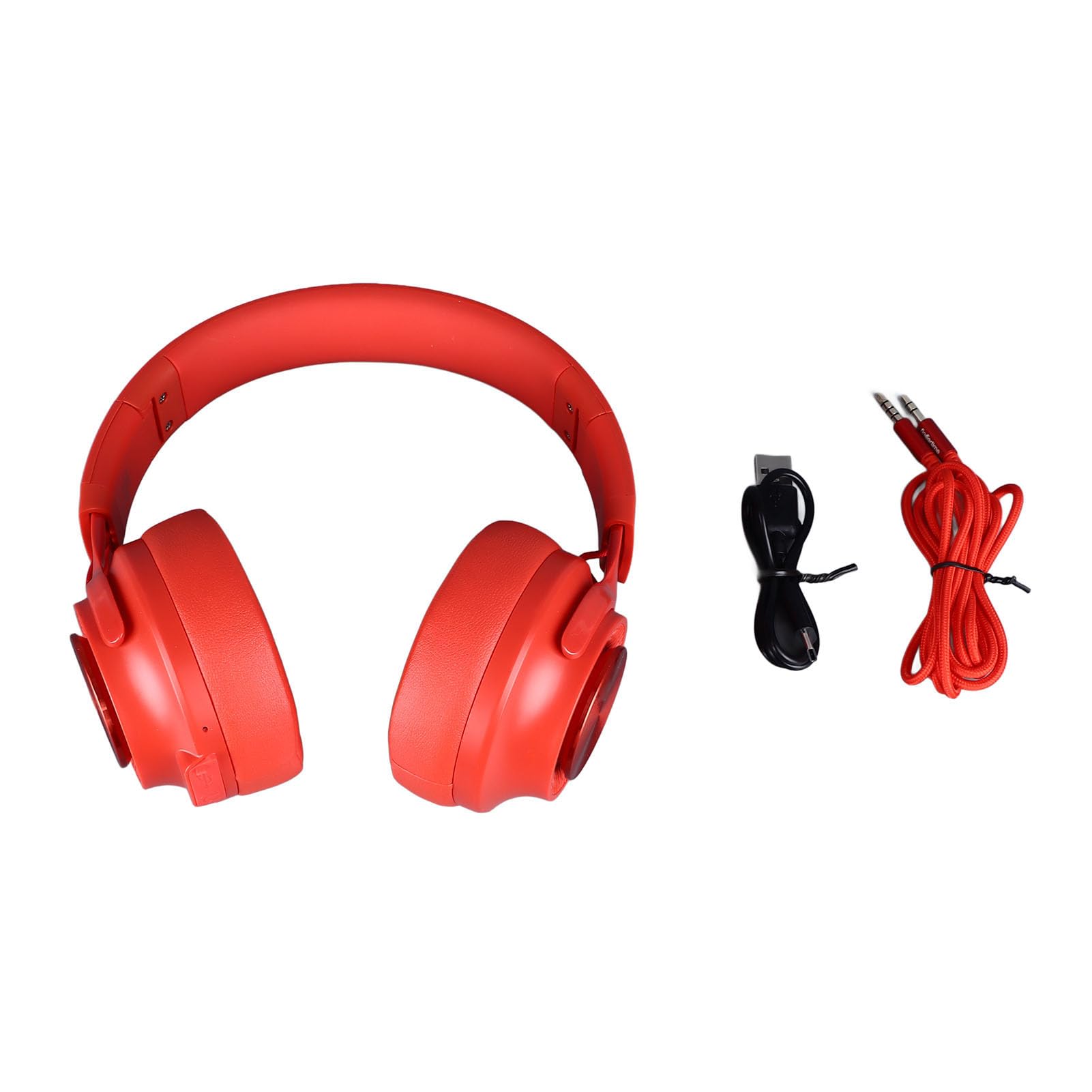 Wireless Gaming Headset with USB Charging & Long Battery Life - Comfortable Over-Ear Design for PC, Tablet, Phone - Perfect for Online Gaming, Work Calls & Music (Red)