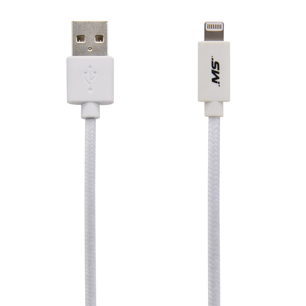 MobileSpec MB06624 10ft Lightning Cable - Fast Charging & Sync for iPhone 14/13/12/11/X/8 - Durable White MFi Certified Cable for Home, Office & Travel