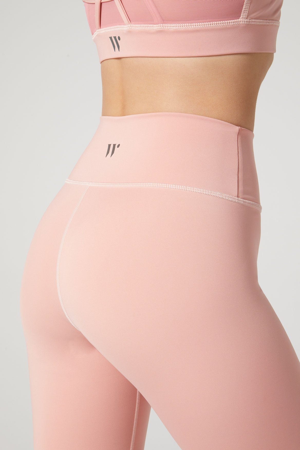 Camila Cropped Front Pocket Legging - Rose Blush High Waist Yoga Pants for Women, Workout, Running & Lounge Wear
