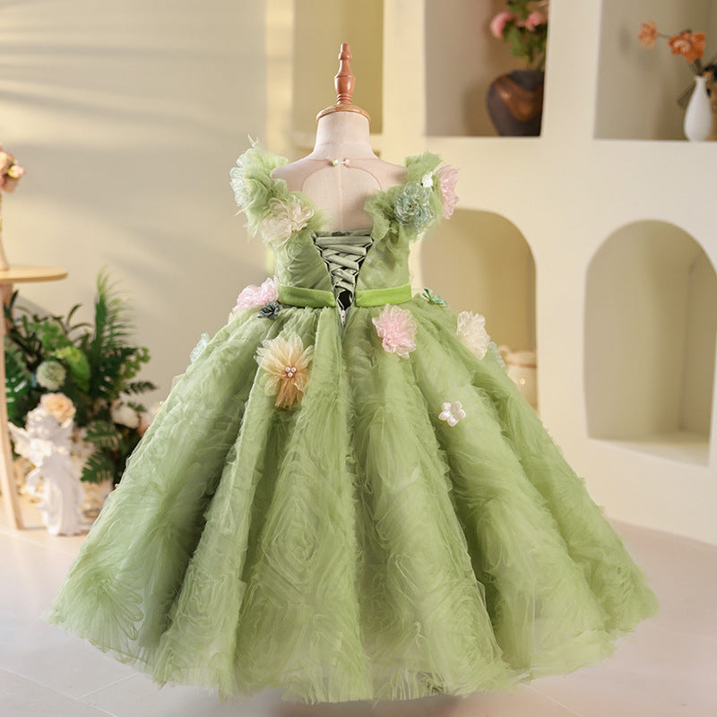 Adorable Baby Girl Puffy Beauty Pageant Dress - Toddler Birthday Princess Gown for Special Occasions | Perfect for Pageants, Birthday Parties & Photoshoots