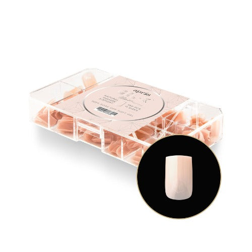 Apres Gel X Neutrals Maisie Natural Nail Tips 150pc - Extra Short Square Shape for Soft Gel Extensions | Perfect for DIY Manicures, Salon Use & At-Home Nail Art