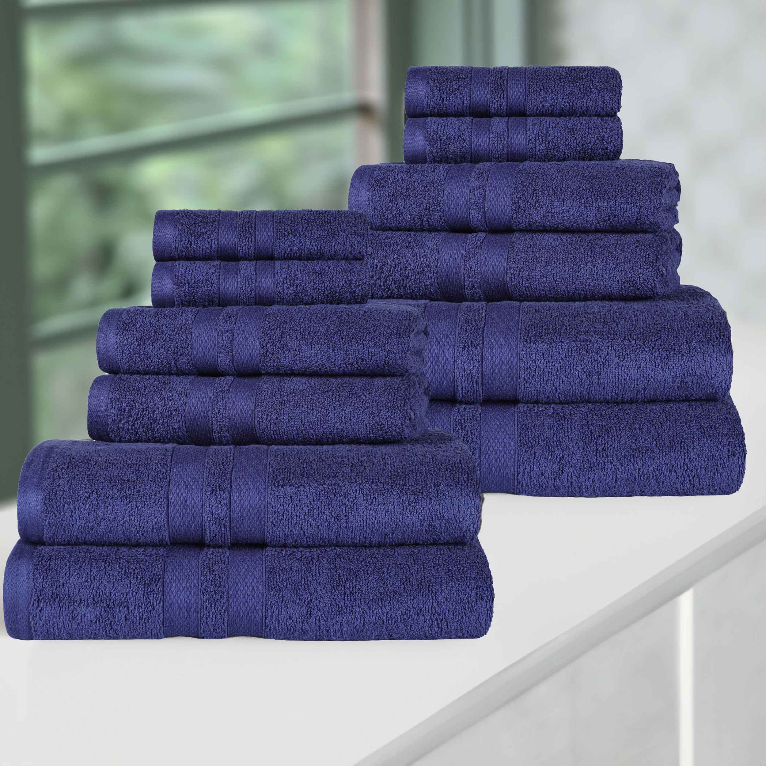 Premium 12-Piece Ultra Soft Cotton Towel Set - Super Absorbent, Quick Drying Bath & Beach Towels for Spa, Gym, Pool, and Home Use