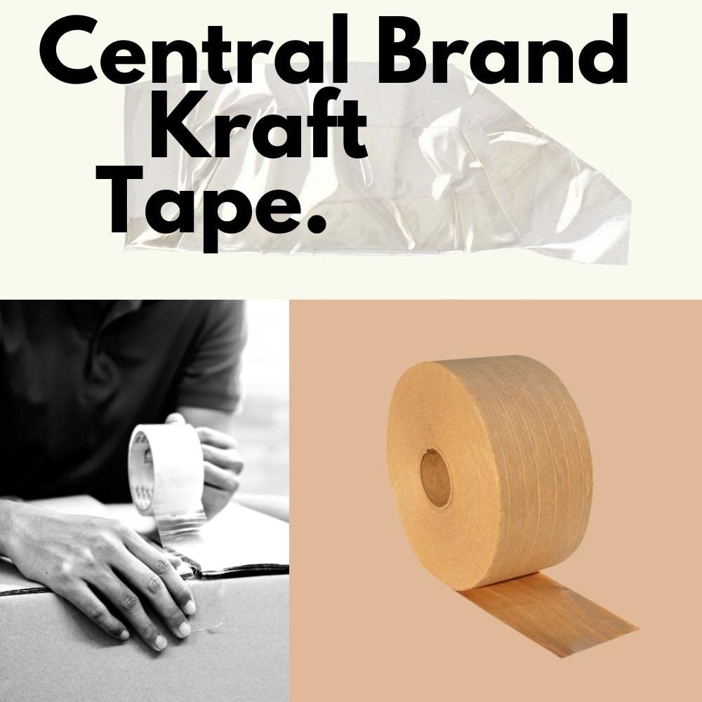 PSBM Kraft Gummed Packing Tape - 72mm x 450ft (137m) Paper Tape Roll, 630 Pack - Water Activated Adhesive for Secure Shipping, Moving Boxes & Package Sealing - Eco-Friendly Brown Packaging Tape for Home, Office & Warehouse Use