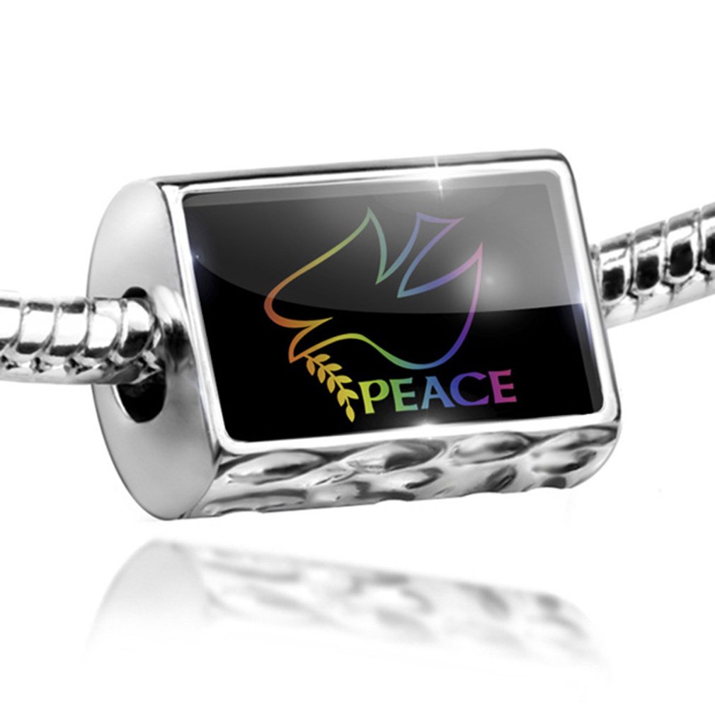 Charm Peace Freedom Beaded Bracelet - Adjustable Fit for All European Bracelets | Perfect for Yoga, Meditation & Boho Fashion