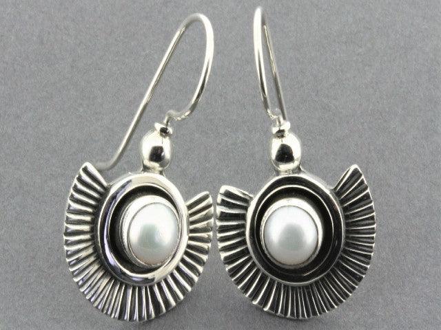 Elegant Pearl Fan Earrings for Women - Perfect for Weddings, Parties & Special Occasions