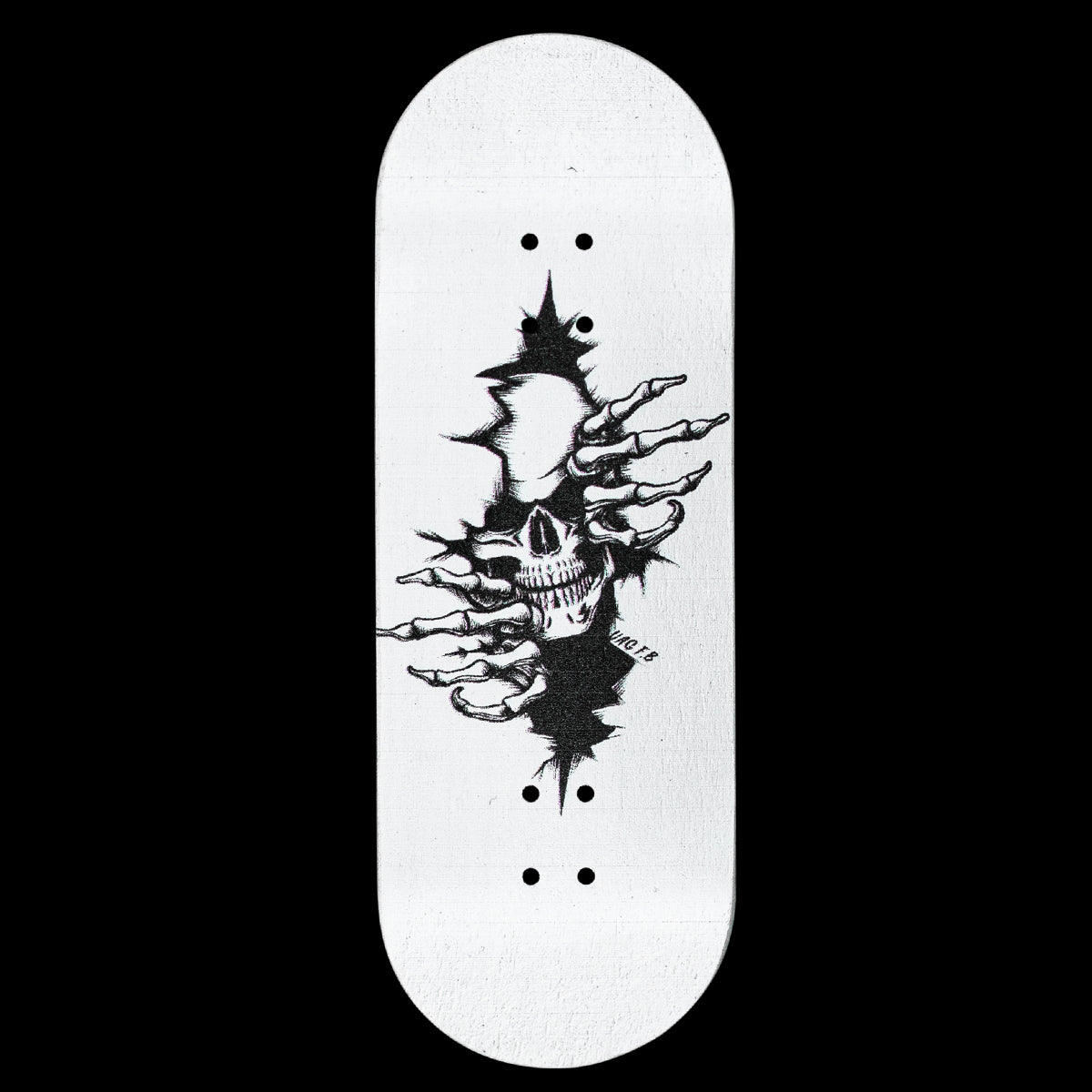 UAG Professional Fingerboard Deck - Skeleton Design | Mini Skateboard for Tricks & Stunts | Perfect for Skaters, Collectors & Office Desk Fun