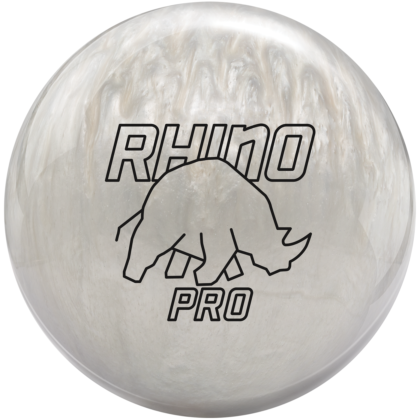Brunswick Ivory Rhino Pro Bowling Ball - High Performance Urethane Coverstock for Hook & Control | Perfect for League Play & Tournament Bowlers