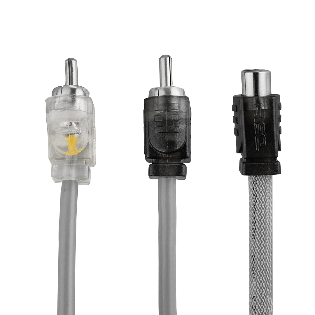 Premium RCA Y Splitter Cable - 100% Oxygen-Free Copper (OFC) - 1 Female to 2 Male Connectors - High-Quality Audio Video Splitter for Home Theater, DJ Equipment & Car Stereo Systems
