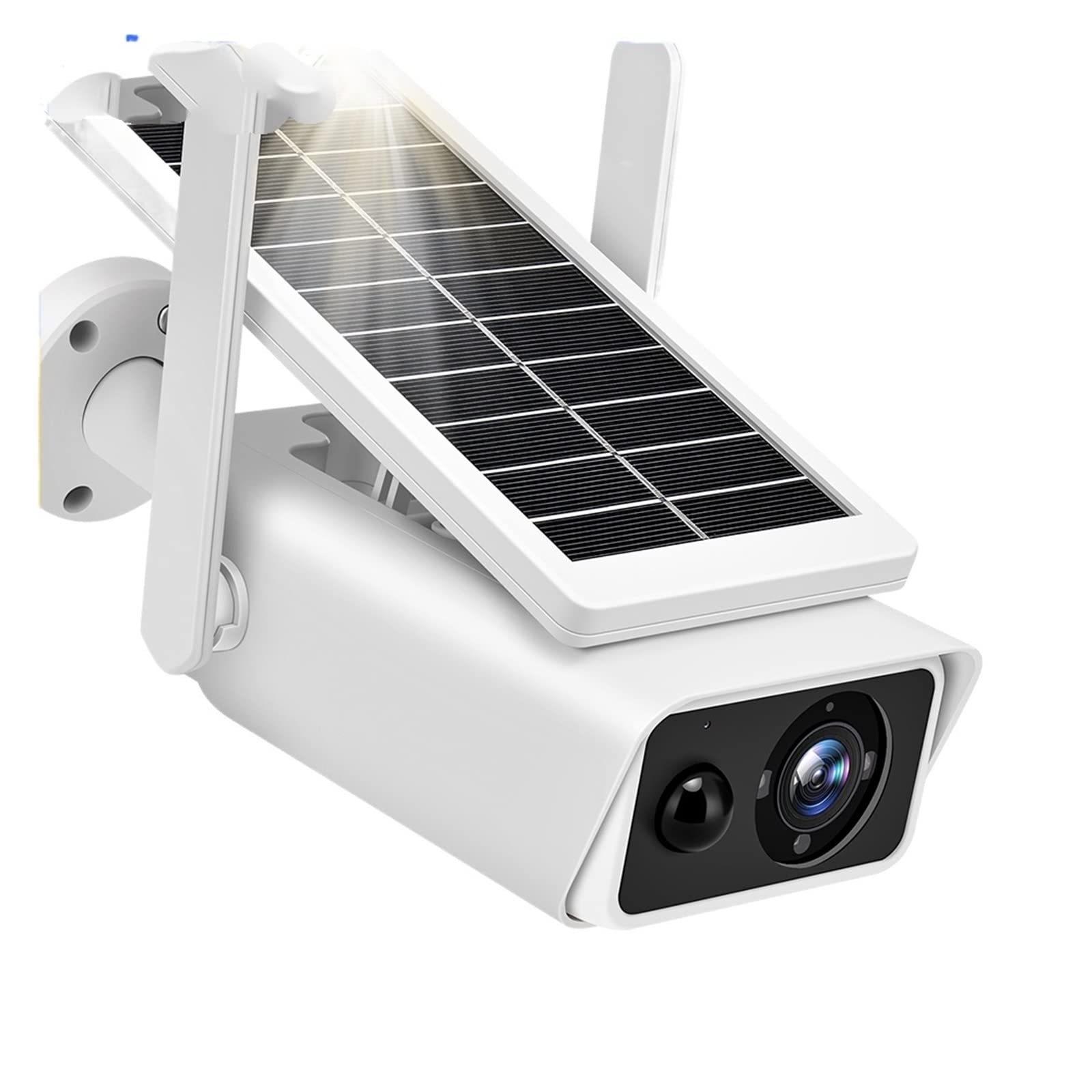 4MP Solar Security Camera Outdoor Wireless with Night Vision - WiFi Solar Powered CCTV Surveillance, PIR Motion Detection, Weatherproof Bullet Cam for Home & Business Security (Ideal for Backyard, Garage, and Perimeter Monitoring)