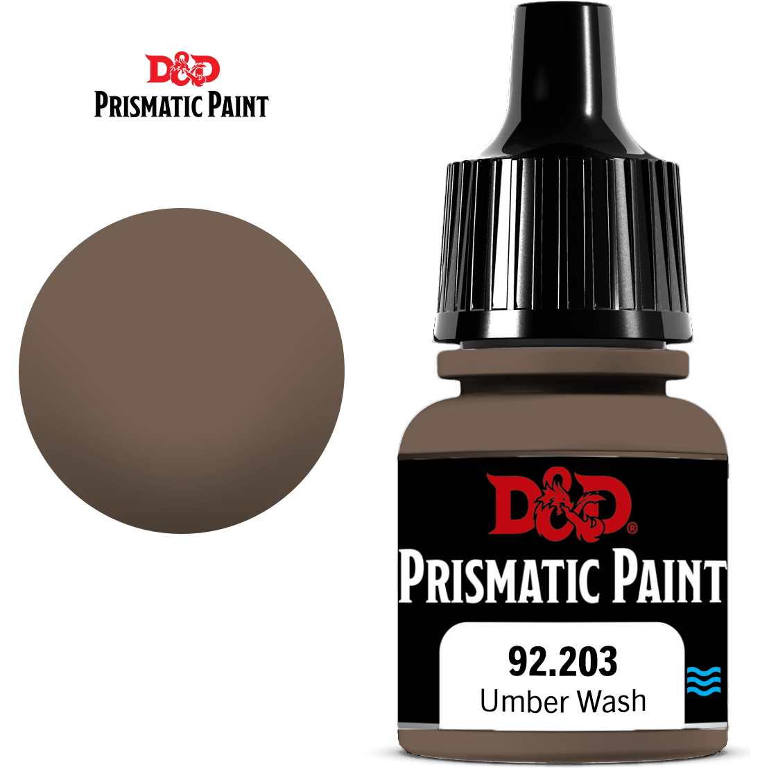 D&D Prismatic Paint - Umber Wash for Miniature Painting - Fantasy Tabletop Gaming & Model Crafting Supplies