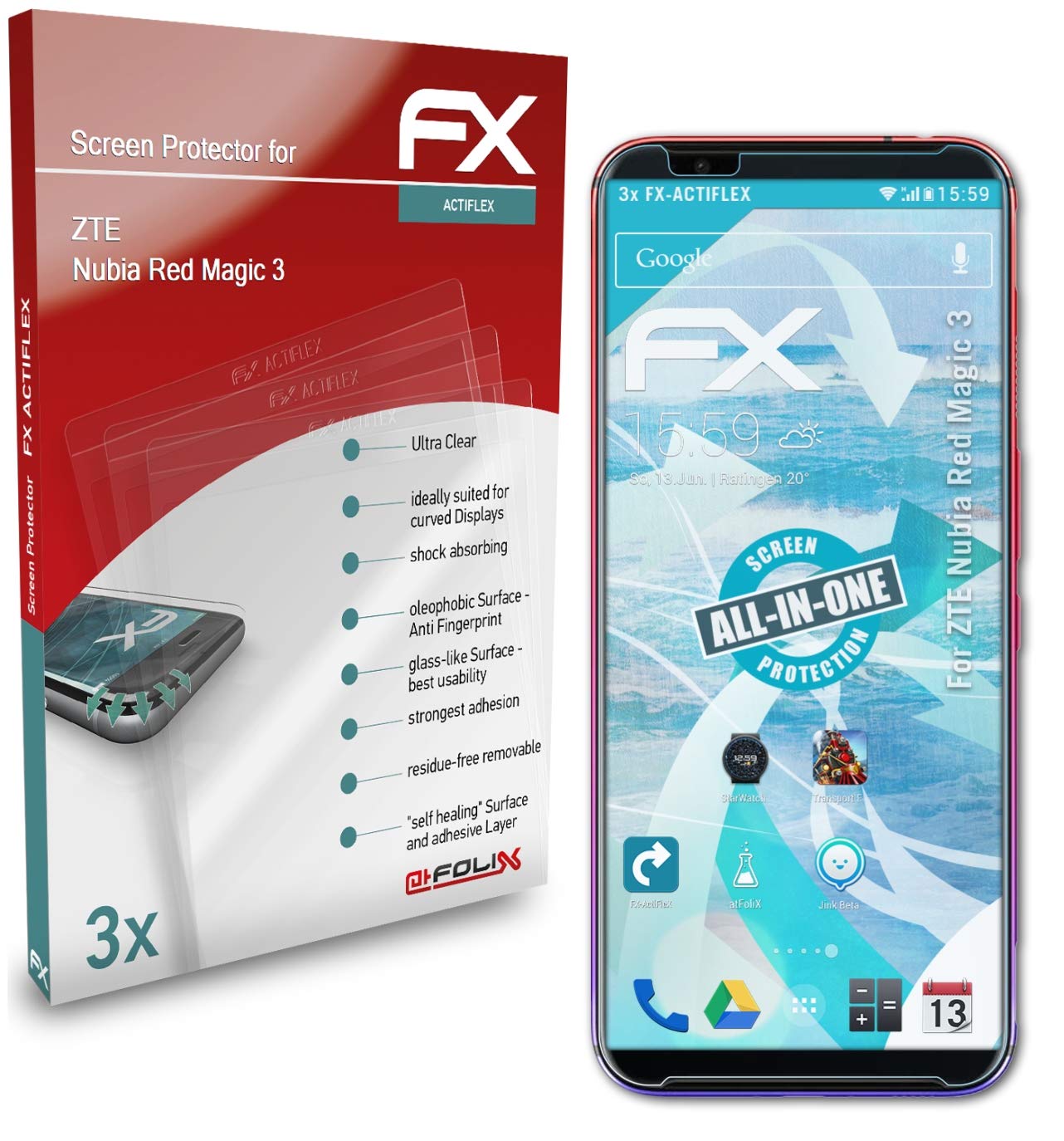 RedMagic 3 Screen Protector - 3 Pack Ultra Clear Flexible Film for Gaming Phone | Anti-Scratch & Bubble-Free Protection | Perfect for Mobile Gaming & Daily Use